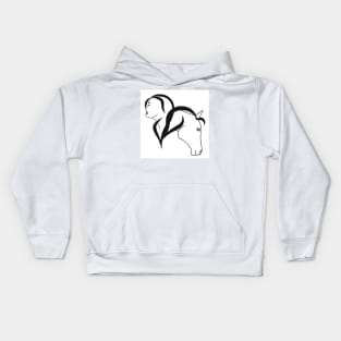 Horse girl Kids Hoodie